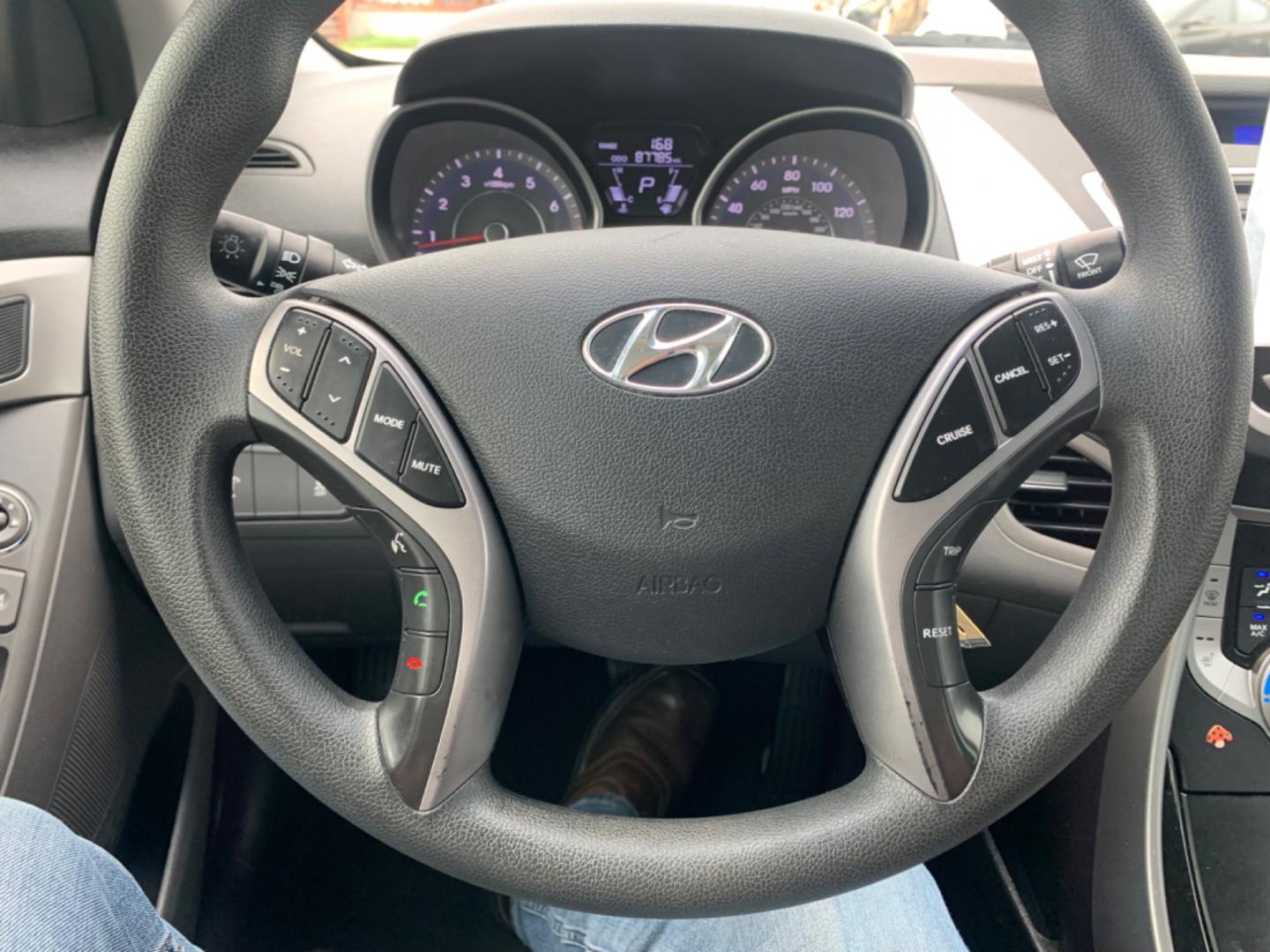 2013 Silver /Black Hyundai Elantra (5NPDH4AE1DH) with an 4 Cylinders E 1.8L MFI DOHC 110 engine, AUTOMATIC transmission, located at 1830 North Belt Line Road, Irving, TX, 75061, (469) 524-0199, 32.834373, -96.993584 - Photo#13
